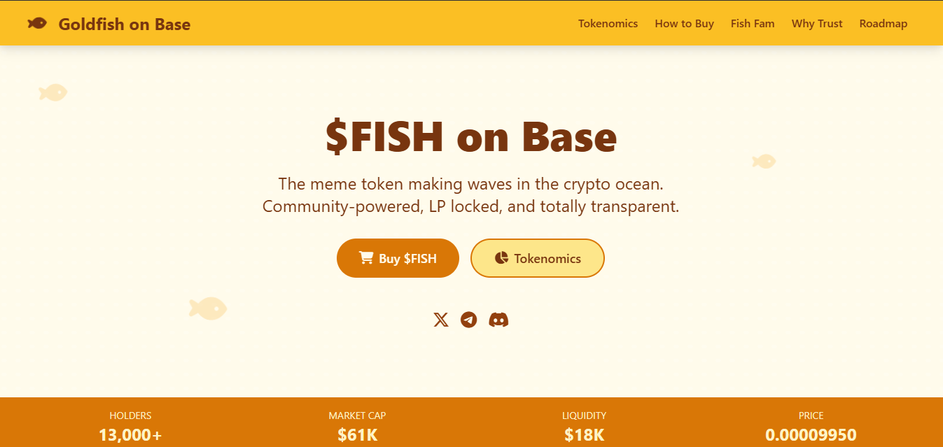 Goldfish on base